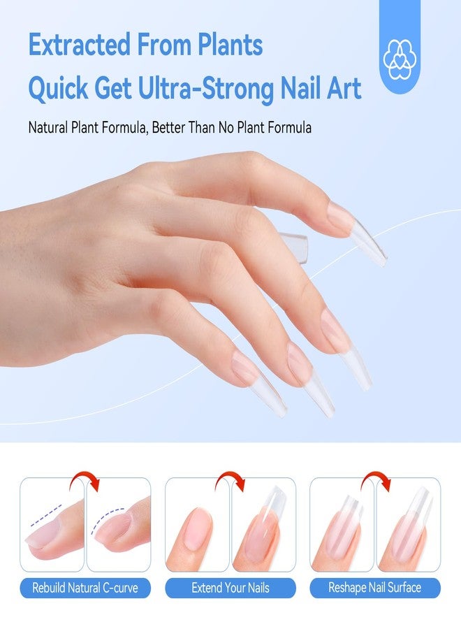 SAVILAND Clear Builder Nail Gel Kit: 3 Pcs 15ml Builder Nail Gel Base Top Gels with Castor Oil Vitamin E Apex Building for Thickening Extension Strengthening Repair Nails Art DIY Home Salon Gift Set - Image 5