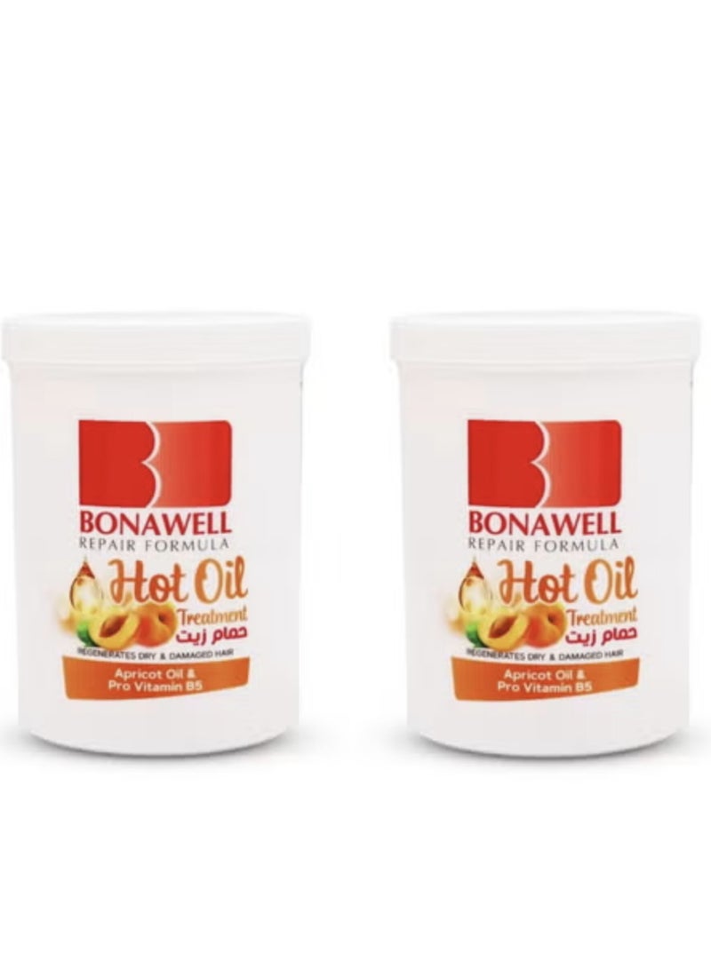 Bonawell Hair Oil Treatment with Apricot Oil and Pro-Vitamin B5 - 810ml 2pieces