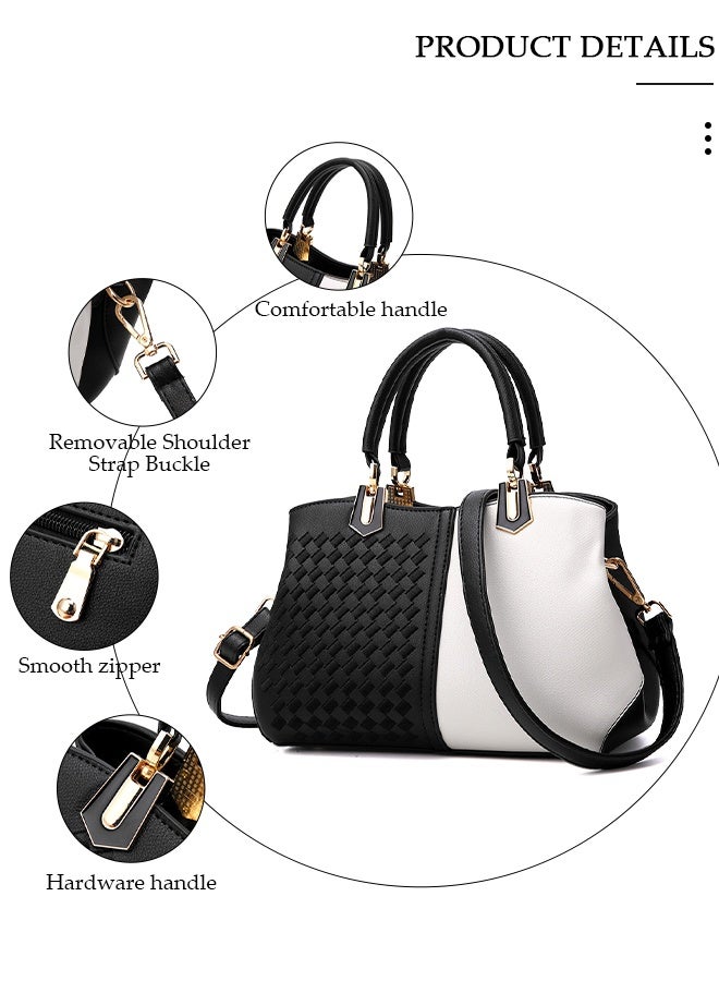 DUNISO Women's Vintage Tote Bag Handbags with Large Capacity Faux Leather Shoulder Bag Ladies Fashion Designer Satchel Crossbody Bag with Detachable Strap for Ladies - Image 2