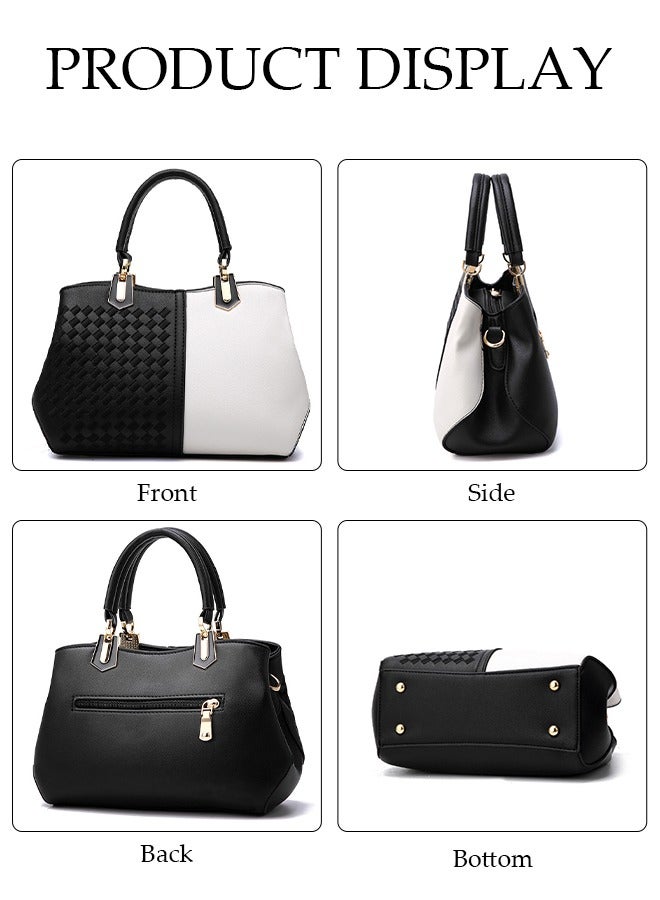 DUNISO Women's Vintage Tote Bag Handbags with Large Capacity Faux Leather Shoulder Bag Ladies Fashion Designer Satchel Crossbody Bag with Detachable Strap for Ladies  - Image 3