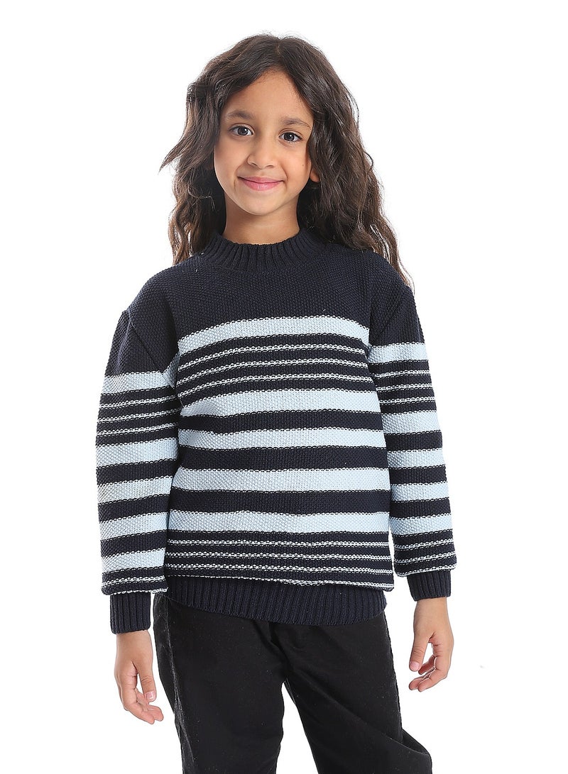 Caesar Girls Wool Pullover With Mutlicolour Design  - Image 1