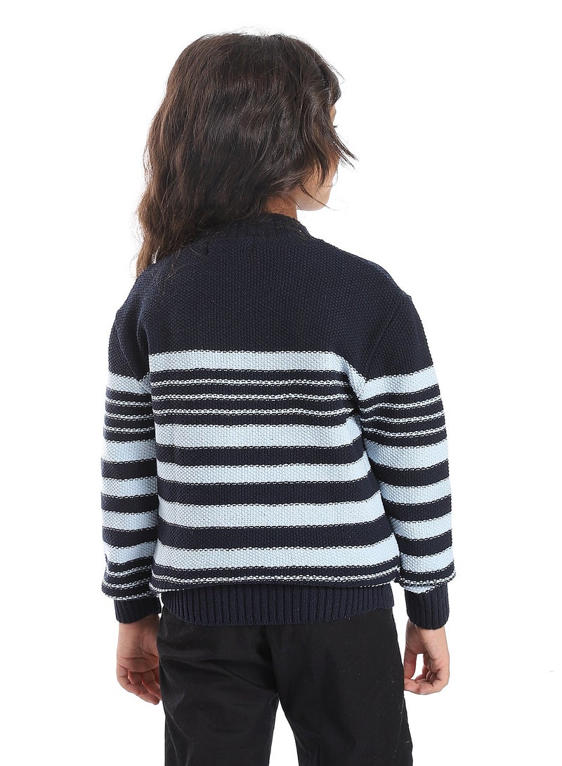 Caesar Girls Wool Pullover With Mutlicolour Design  - Image 3