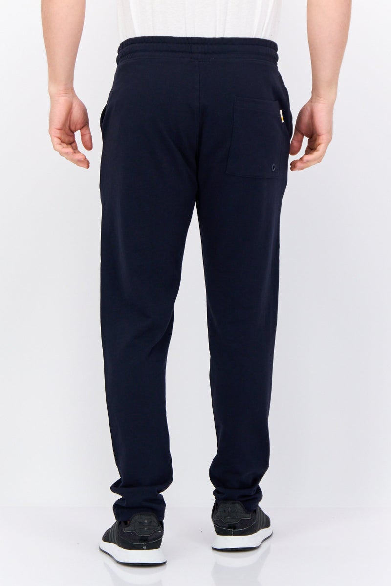 Gazzarrini Men Regular Fit Brand Logo Joggers Pants, Navy  - Image 3