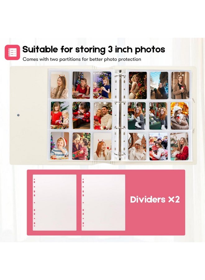 Ablus A4 Kpop Photocard Binder, 4 Ring Binder Photo Album For Fujifilm Instax Mini Camera Polaroid Printer Photo Film, 2X3 Inch Kpop Photocard Holder Book With 25 Pages 9 Pocket (Purple)  - Image 3