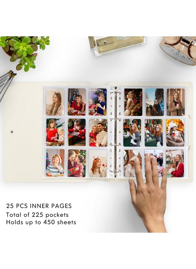 Ablus A4 Kpop Photocard Binder, 4 Ring Binder Photo Album For Fujifilm Instax Mini Camera Polaroid Printer Photo Film, 2X3 Inch Kpop Photocard Holder Book With 25 Pages 9 Pocket (Purple)  - Image 5