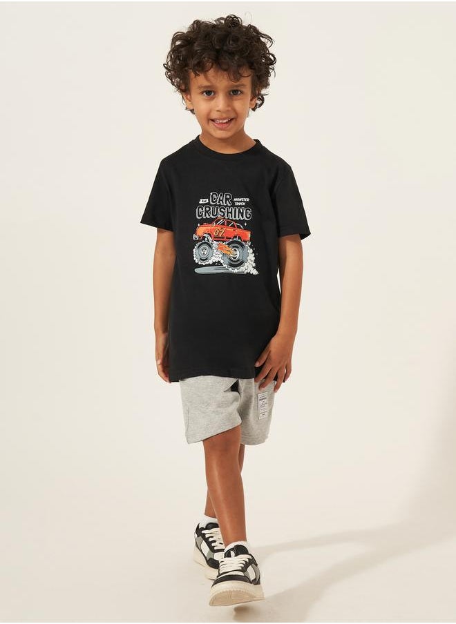 Styli Graphic Print Short Sleeve T-Shirt  - Image 2
