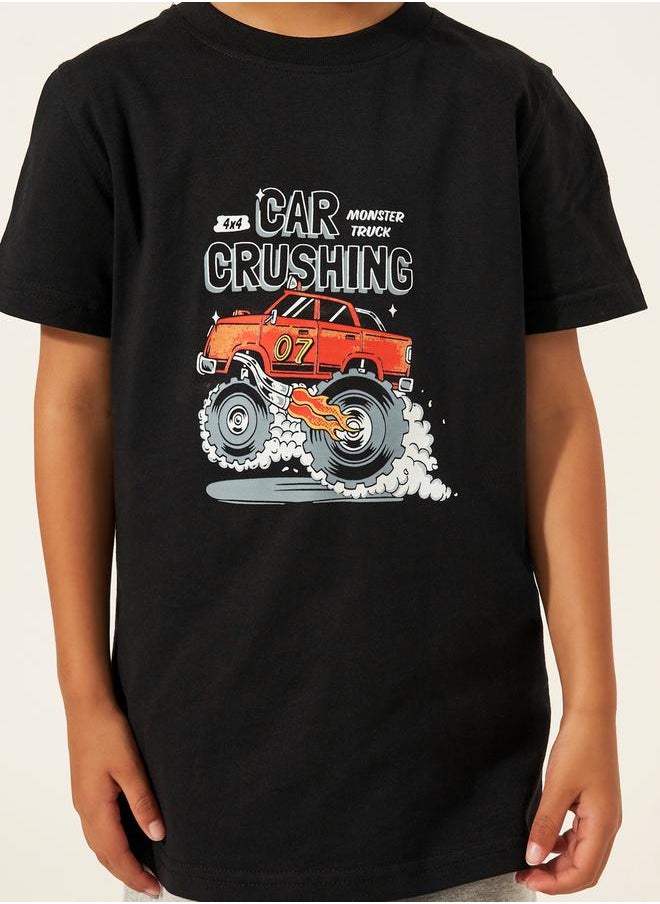 Styli Graphic Print Short Sleeve T-Shirt  - Image 3