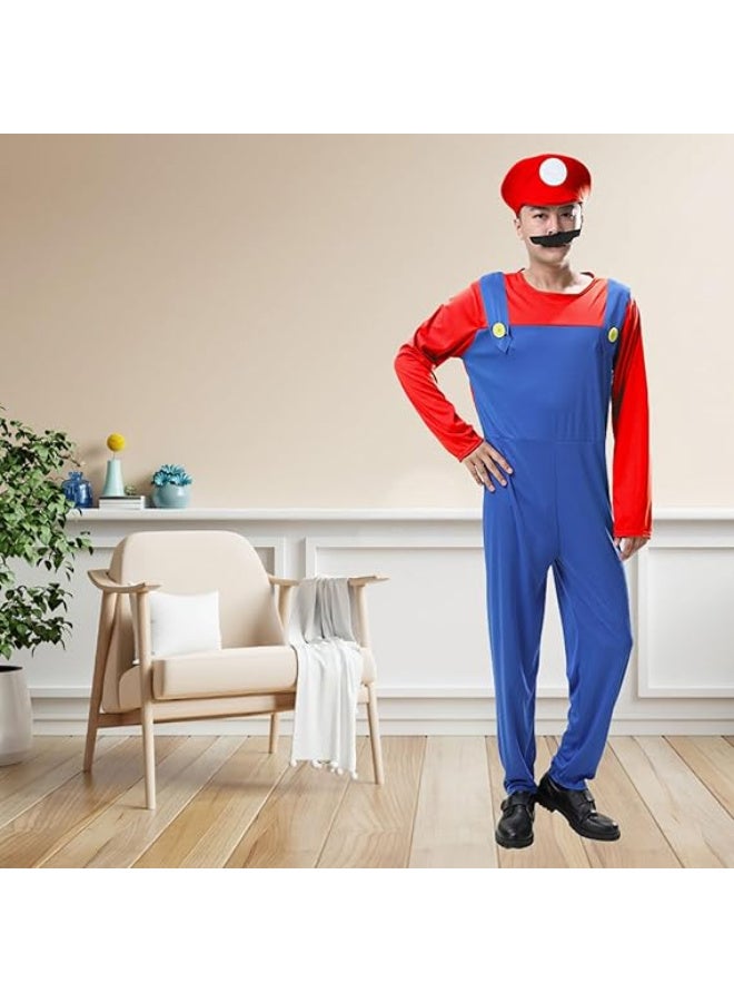 Luigi's Mario Costume Luigi Costume Set, Luigi Costume, Cosplay Costume, Mario and Luigi Costume, Super Bros Cosplay Costumes, Women's Men's Outfit for Christmas, Carnival, Fancy Dress - Image 3
