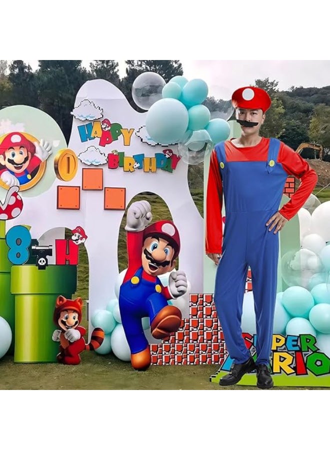 Luigi's Mario Costume Luigi Costume Set, Luigi Costume, Cosplay Costume, Mario and Luigi Costume, Super Bros Cosplay Costumes, Women's Men's Outfit for Christmas, Carnival, Fancy Dress - Image 4