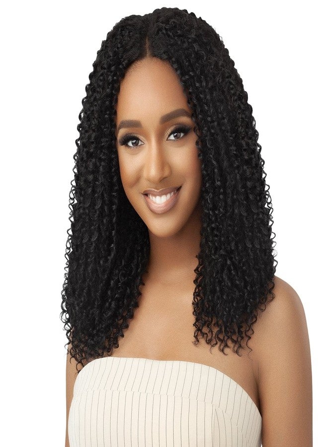 Outre Big Beautiful Human Hair Blend U Part Cap Leave Out Wig Passion Coils 20" (NBRN) - Image 2