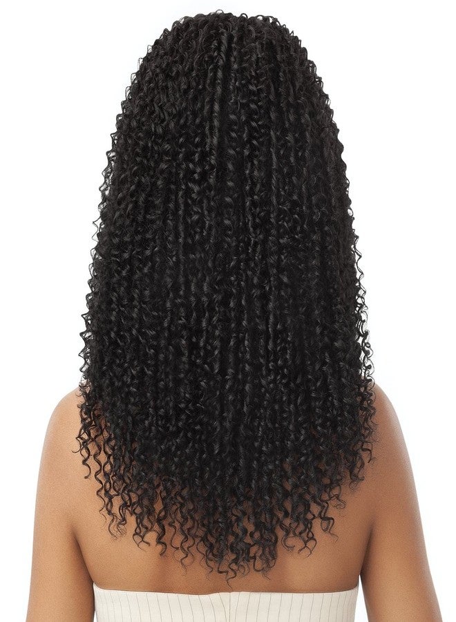 Outre Big Beautiful Human Hair Blend U Part Cap Leave Out Wig Passion Coils 20" (NBRN) - Image 4