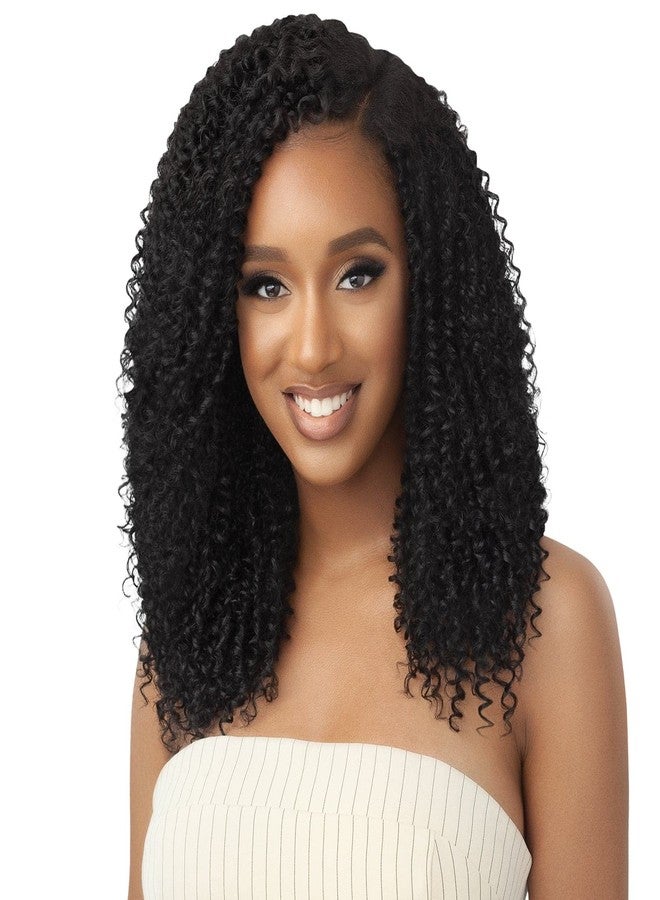 Outre Big Beautiful Human Hair Blend U Part Cap Leave Out Wig Passion Coils 20" (NBRN) - Image 1