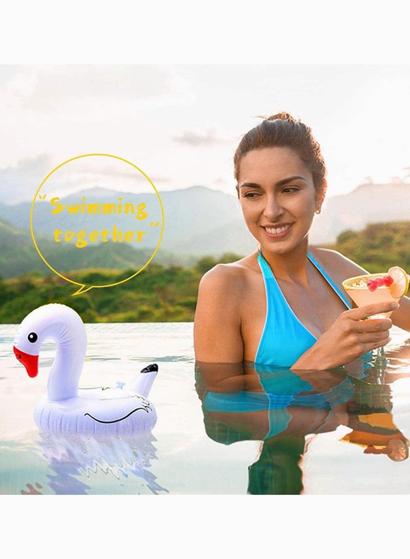 SOLARAE 14Pcs Inflatable Drink Holders Pool Drink Holder Floats Inflatable Cup Holders Cup Coasters for Summer Pool Party - Image 2