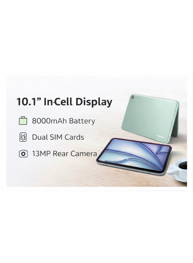 MODIO TAB Modio M40 Tablet 10.1” HD Display, 12GB RAM + 512GB Storage, 8000mAh Battery, Dual SIM 4G LTE, 13MP Camera, Android Tablet PC – Grey - Image 3