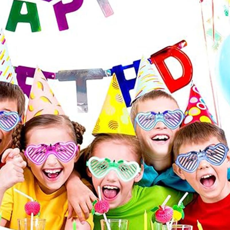 Bukela Light-up LED Glasses, 5 Pack Glasses Heart Shape Toys Party Favors Glow In The Dark Party Favors Supplies (Heart) - Image 5