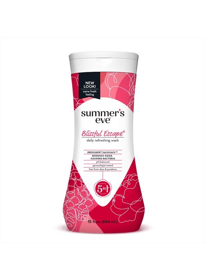 Summer's Eve Blissful Escape Daily Refreshing All Over Feminine Body Wash, Removes Odor, Feminine Wash pH Balanced, 15 fl oz - Image 1