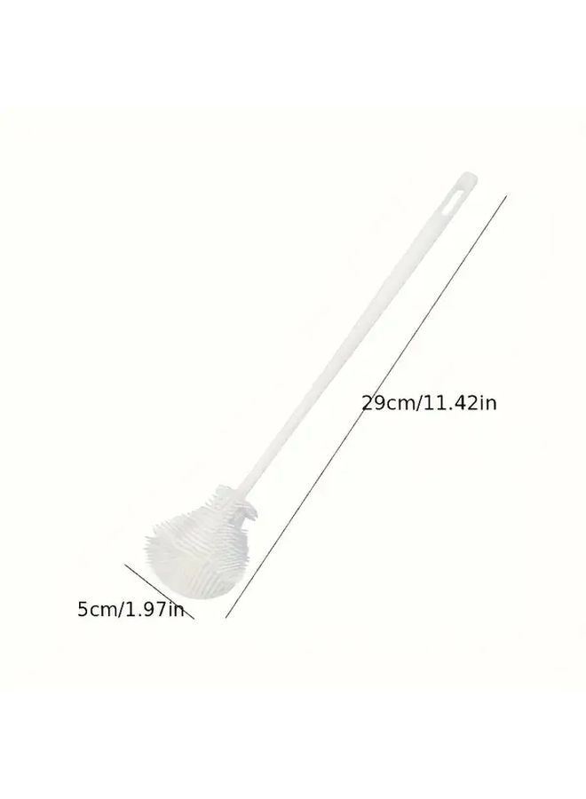 1pc White Portable Bottle Brush For Kitchen Dish Cleaning Reusable - Image 2