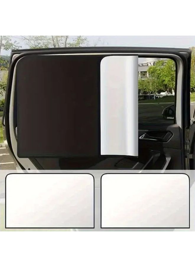 Magnetic Car Sunshade Curtains Front Row 2pcs Summer Sun Protection Insulation Cooling UV Block Privacy Screen For Most Vehicles - Image 5