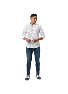 Pepe Jeans Pepe Jeans Men's Regular Fit Shirt (PM308052800M_White  - Image 4