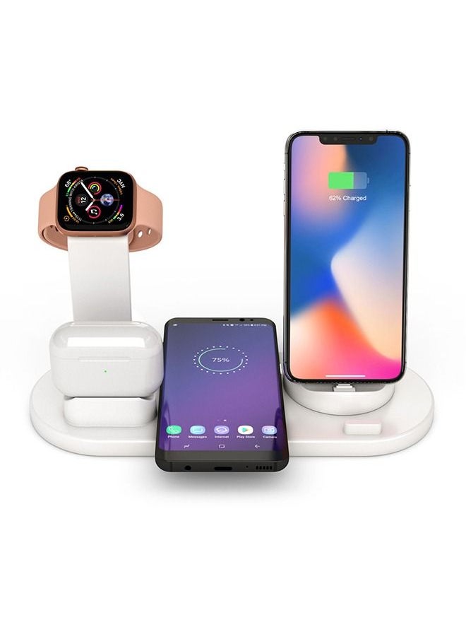 Arabest - 3-in-1 Wireless Charger,Fast Wireless Charging Station  Rotatable  Dock for Apple Watch/AirPods/Pencil, iPhone Series/Micro/Type C Phones and Galaxy Series - Image 1