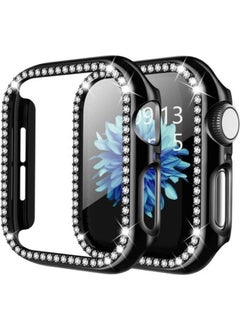 Techmaster Apple Watch 5 6 40MM Compatible Single Row Shiny Stone Rubber Case Cover  - Image 2