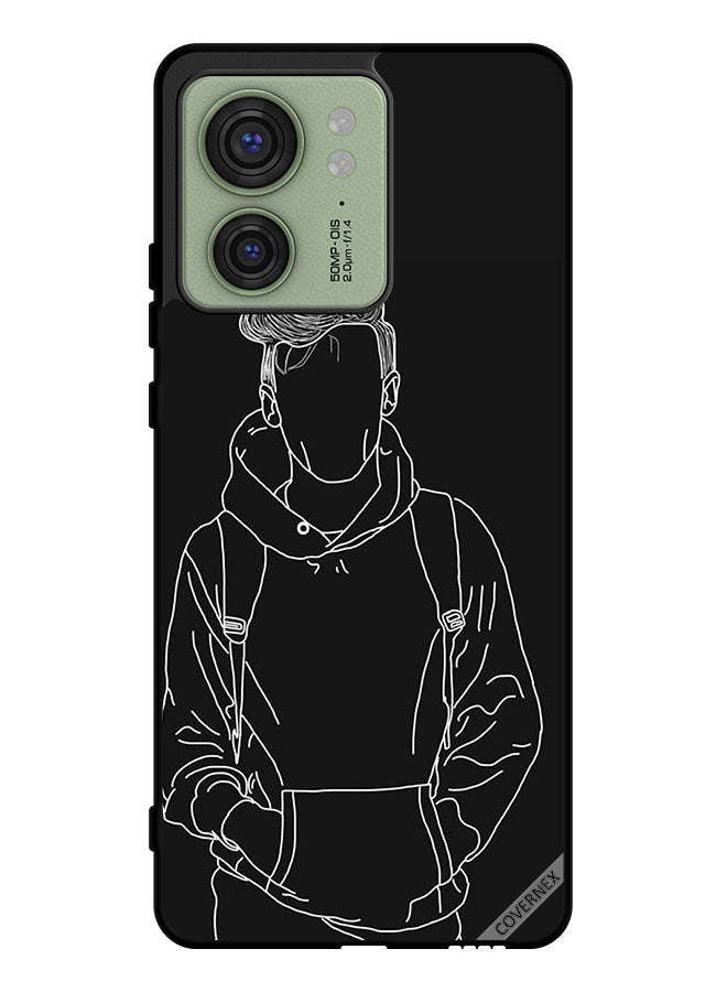 Covernex Protective Case Cover For Motorola Edge 40 Sketch Of Jacket Boy - Image 1