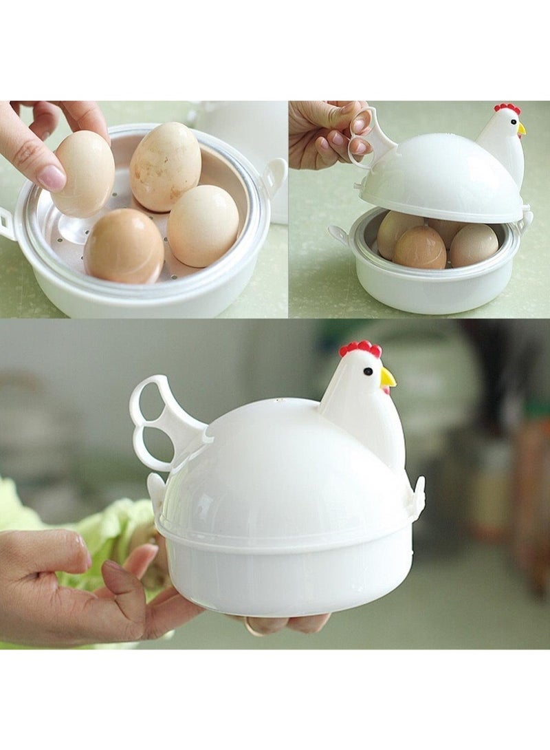 باخرة بيض رائعة على شكل دجاج طهي بيض سهل للحصول على بياض طري مثالي وصفار كريمي في كل مرة - Image 2