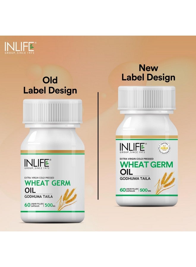 Inlife مكمل زيت جنين القمح من INLIFE | مصدر طبيعي لفيتامين E، 500 ملغ - 60 كبسولة (عبوة من 1، 60، عدد)  - Image 4