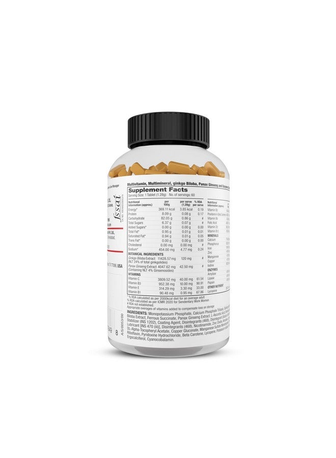 Labrada MultiVitamin Tablet(10 Vitamins, 7 Minerals, Gingko Bilboa Extract, Panax Ginseng, Lycopene, 3 Enzymes, Once Daily), 60 Count - Image 5