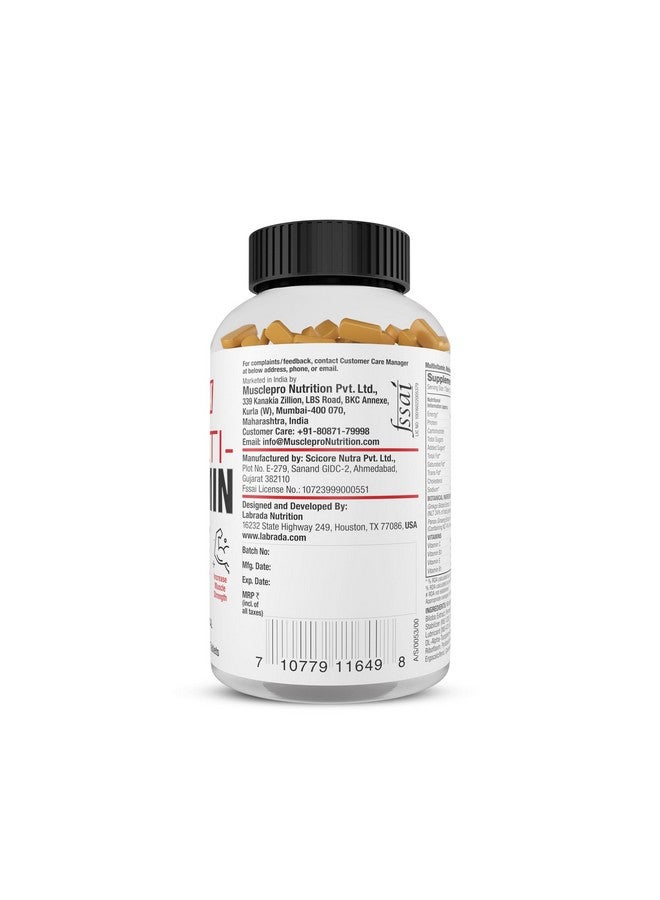 Labrada MultiVitamin Tablet(10 Vitamins, 7 Minerals, Gingko Bilboa Extract, Panax Ginseng, Lycopene, 3 Enzymes, Once Daily), 60 Count - Image 4