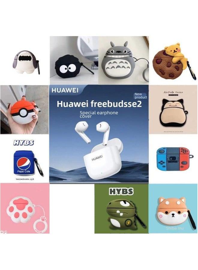 For Huawei FreeBuds SE2 Cartoon Wireless Bluetooth Headset SE3 Cute Silicone Protective Cover-Color:Black Dragon + Tail-Model:Huawei Freebuds Se3 【Style】 - Image 1