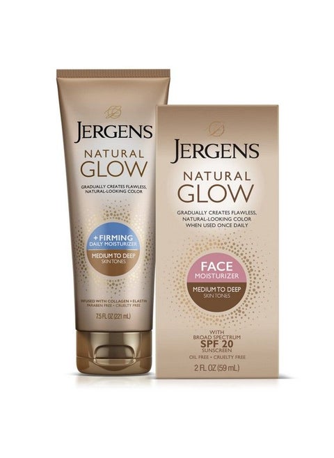 Natural Glow Gradual Glow Daily Moisturizer +Firming And Face Moisturizer With Spf 20 Medium To Tan