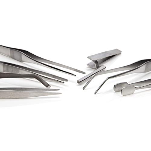 Steelman 7-Piece Tweezer Variety Tool Set for Electronic Repairs, Jewelry Making, and Model Building, Stainless Steel, Includes Sharp, Angled, Blunt, and Offset Tips, Storage Case Included - Image 4
