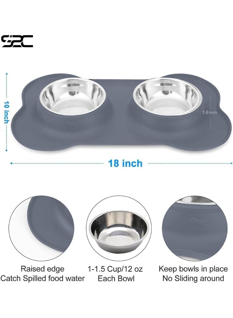 اي 2 سي وعاء حيوانات أليفة من الفولاذ المقاوم للصدأ S2C، وعاء قطط غير قابل للانزلاق، وعاء كلب مرتفع، وعاء طعام للقطط، وعاء طعام وماء للقطط، ملحقات القطط، وعاء للحيوانات الأليفة، صحن قطط، وعاء طعام للكلاب، ملحقات الكلاب - Image 3