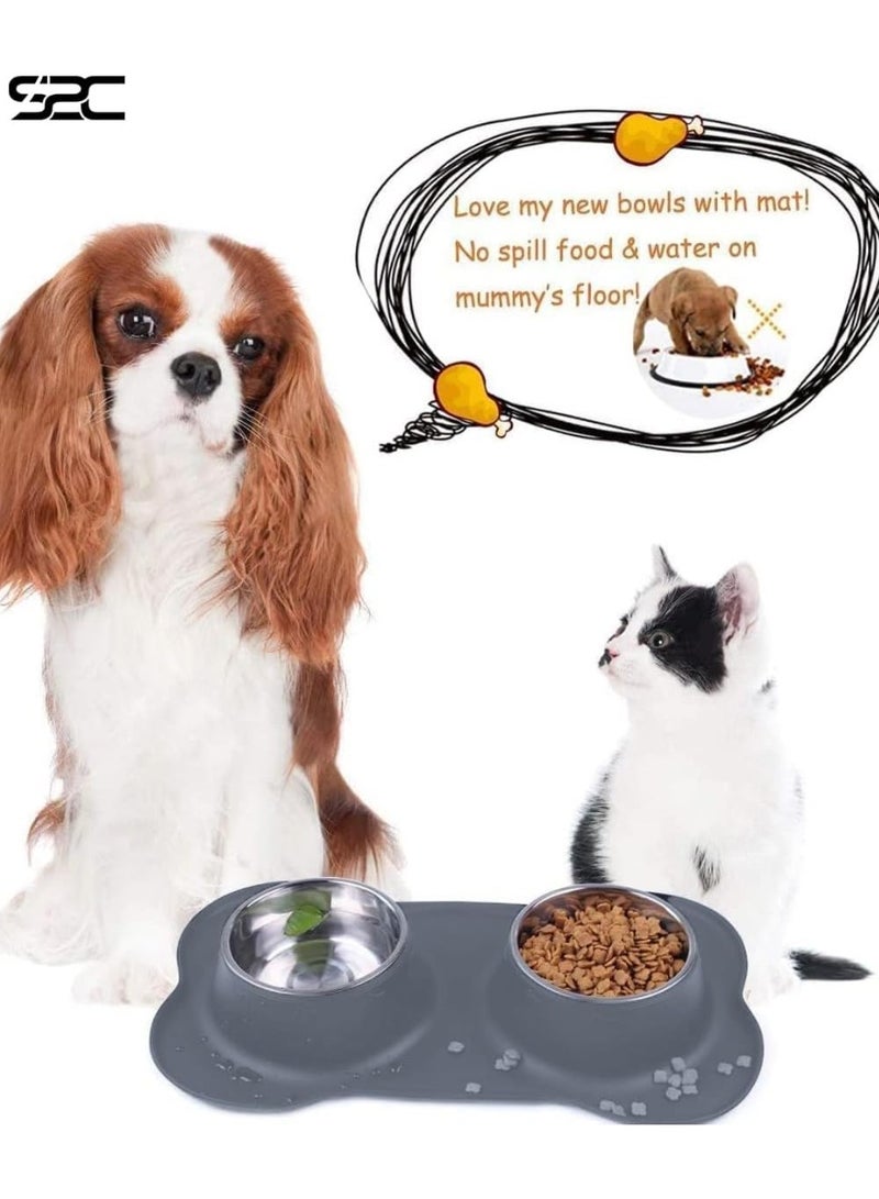 اي 2 سي وعاء حيوانات أليفة من الفولاذ المقاوم للصدأ S2C، وعاء قطط غير قابل للانزلاق، وعاء كلب مرتفع، وعاء طعام للقطط، وعاء طعام وماء للقطط، ملحقات القطط، وعاء للحيوانات الأليفة، صحن قطط، وعاء طعام للكلاب، ملحقات الكلاب - Image 2