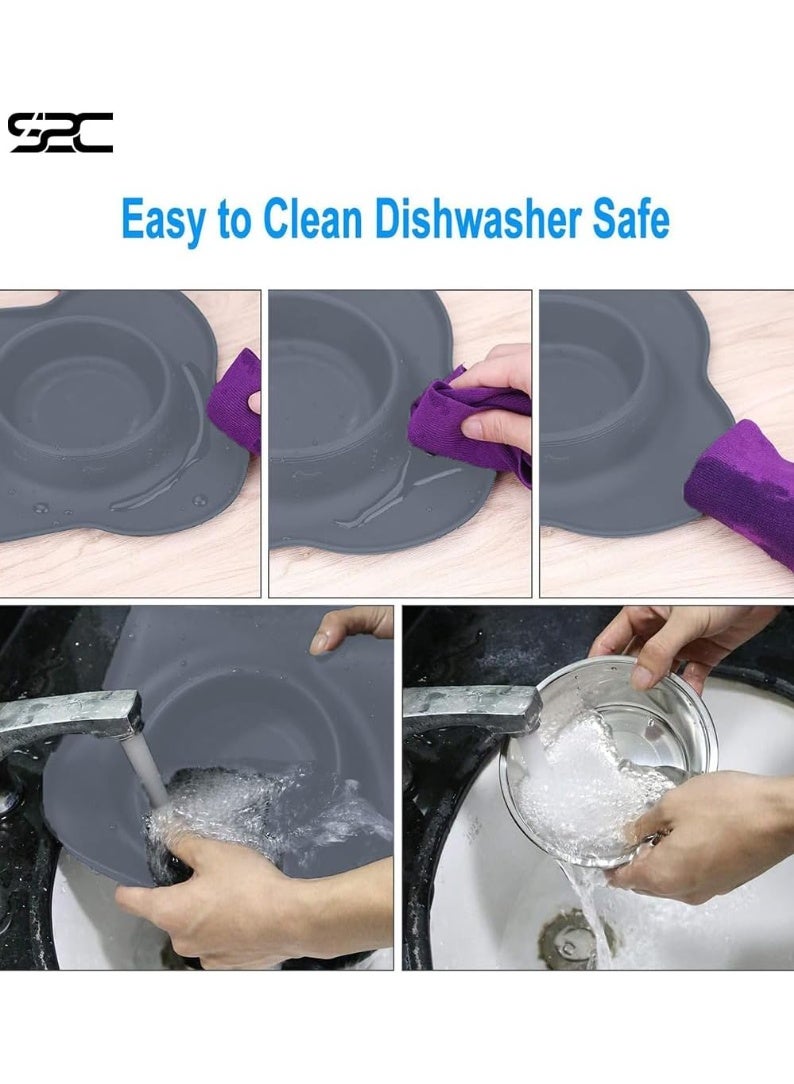 اي 2 سي وعاء حيوانات أليفة من الفولاذ المقاوم للصدأ S2C، وعاء قطط غير قابل للانزلاق، وعاء كلب مرتفع، وعاء طعام للقطط، وعاء طعام وماء للقطط، ملحقات القطط، وعاء للحيوانات الأليفة، صحن قطط، وعاء طعام للكلاب، ملحقات الكلاب - Image 4