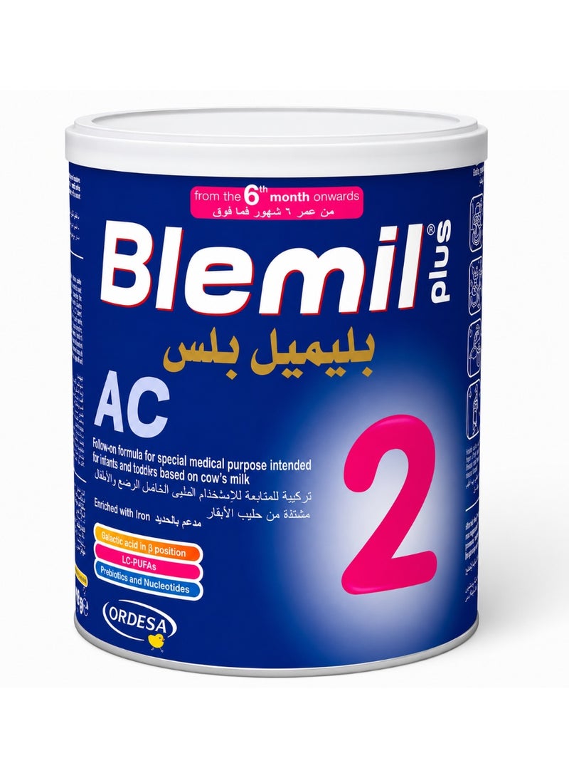 حليب الأطفال بليميل بلس المرحلة 2 AC المضاد للإمساك 400 غرام - للأطفال من 6 إلى 12 شهرًا