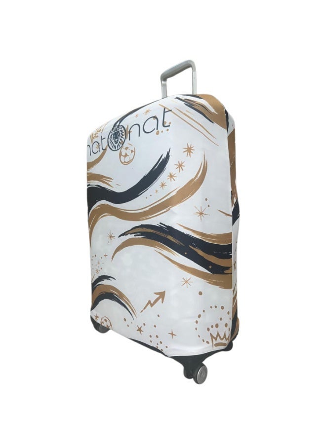 natOnat Travel Luggage Cover Protector - Suitcase Cover - Stretchy, Washable Spandex & Polyester - Protects Against Dirt & Scratches - Madrid Design - Fits 58-63 CM Height ( Medium ) - Image 4