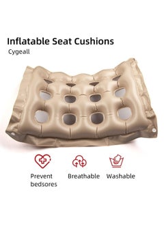 Excefore Inflatable Seat Cushion, 3D Portable Air Seat Cushion, Anti Bedsore Pad for Office Chair, Wheelchair, Orthopedics Pain Pressure Relief, Cushion Camping Seat(Red, 48x48cm)  - Image 2