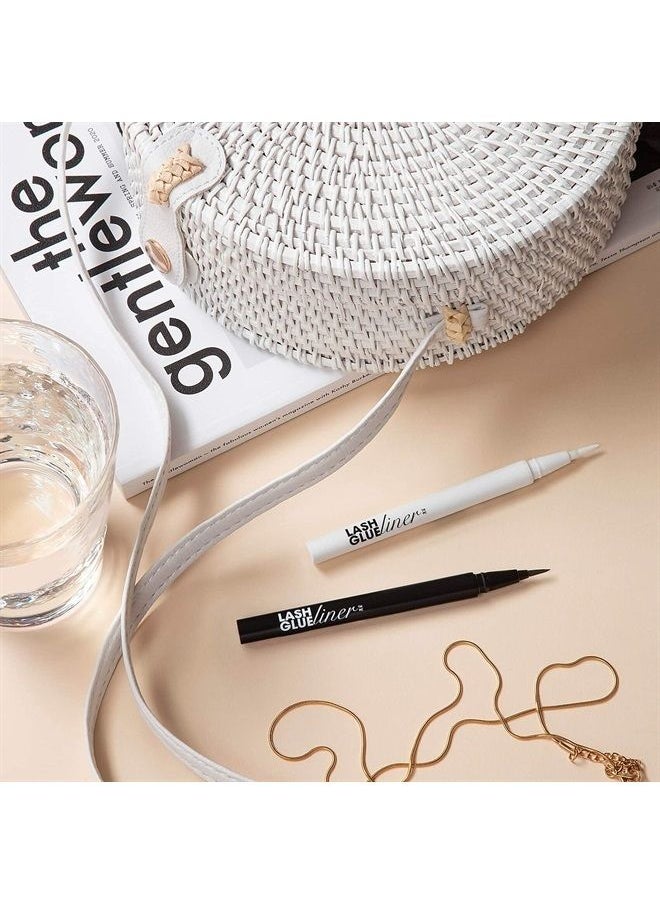Black Lash GLUEliner, 2-in-1 Felt-Tip Eyelash Adhesive and Eyeliner, Matte Finish, Foolproof Application, Easy Touch-Up, 0.02 Oz.