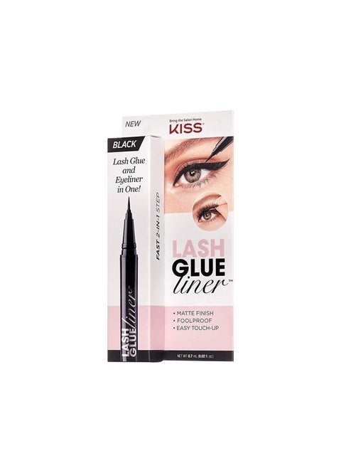 Black Lash GLUEliner, 2-in-1 Felt-Tip Eyelash Adhesive and Eyeliner, Matte Finish, Foolproof Application, Easy Touch-Up, 0.02 Oz.
