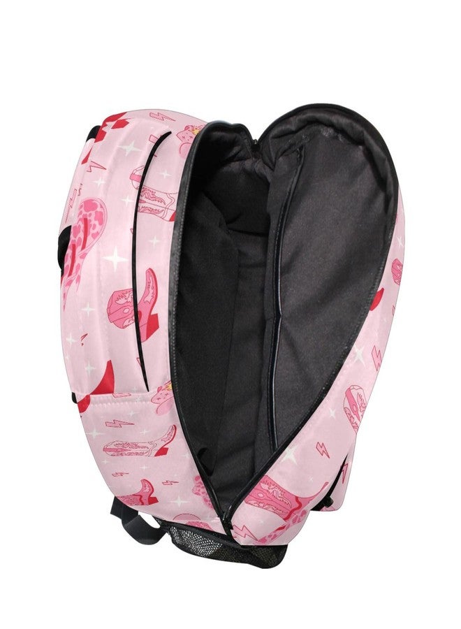 Krafig Retro Cowgirl Boots Boys Girls Kids School Backpacks Bookbag, Elementary School Bag Travel Backpack Daypack - Image 5