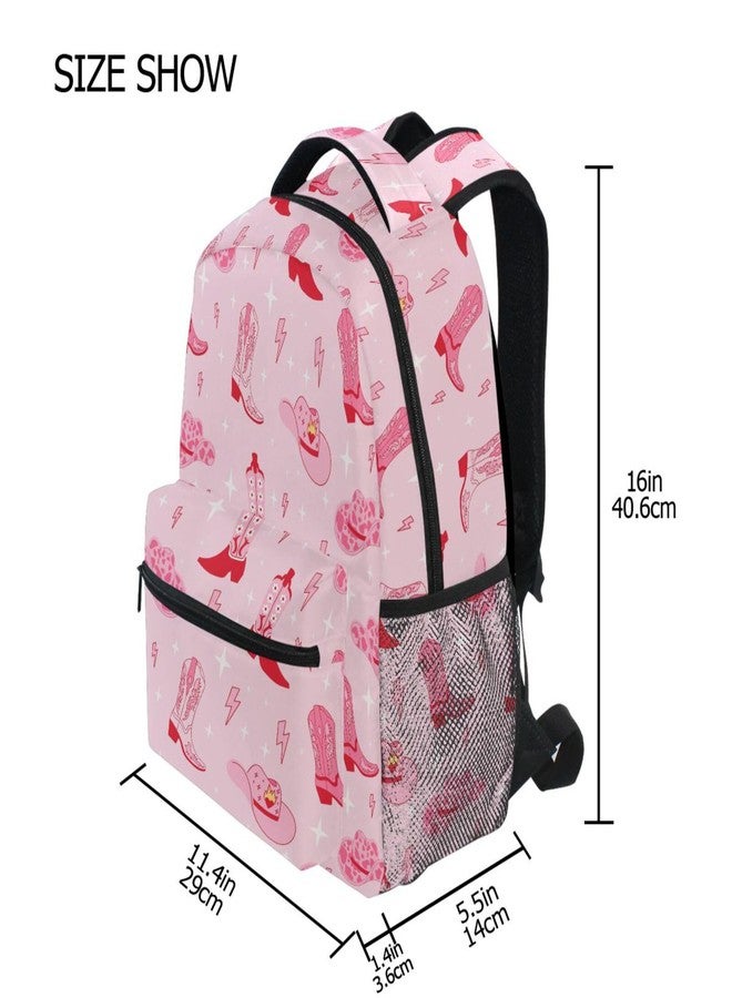 Krafig Retro Cowgirl Boots Boys Girls Kids School Backpacks Bookbag, Elementary School Bag Travel Backpack Daypack - Image 4