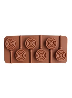 قالب مصاصة ب6 تجاويف . بني 23.5x9.3x1.8سنتيمتر