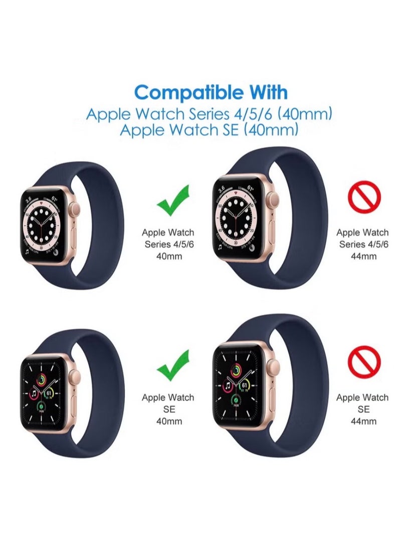 Premium 9H Tempered Glass Screen Protector for Apple Watch 40mm Series 6,5,4 and SE – HD Clear Anti-Glare Anti-Fingerprint, Full Coverage Touch Sensitive Protection - Image 3