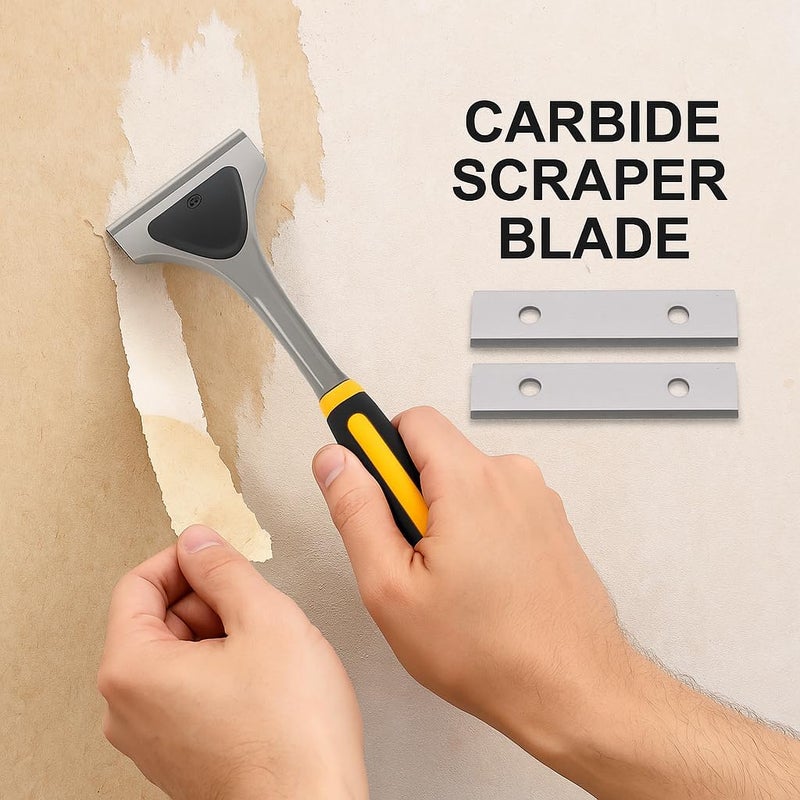 LU&MN 2" (50mm) Paint Scraper Carbide Blades Double-Edged Reversible Replacement Blade (50X12X1.5mm), Pack of 10, Suitable For Most Hand-Held Scrapers By - Image 3