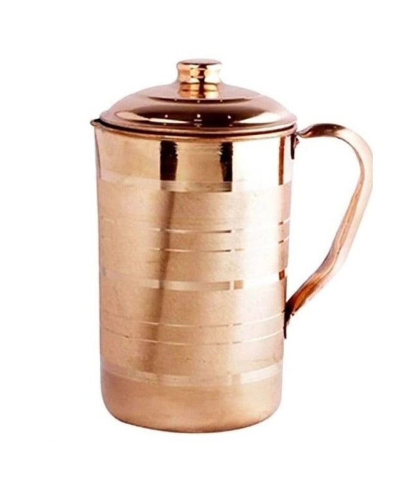 KC Pure Copper Jug for Health Benefits Drinking Water 2000 Ml with 2 Piece Copper Glasses 250 Ml - Image 2