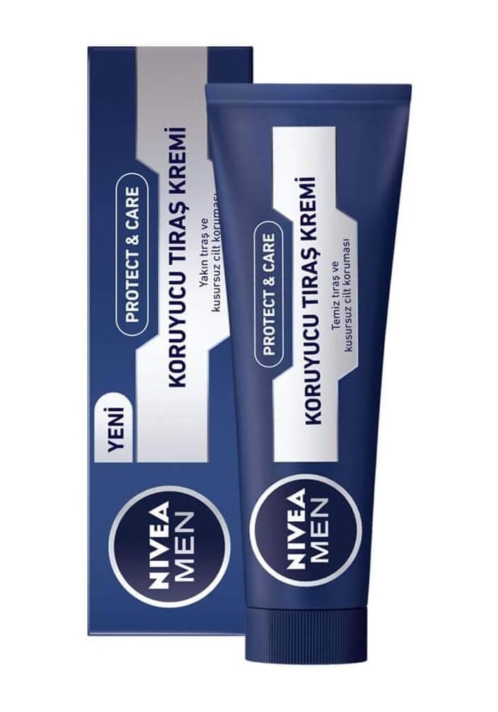 NIVEA MEN Protect & Care Shaving Cream with Aloe Vera - Image 1