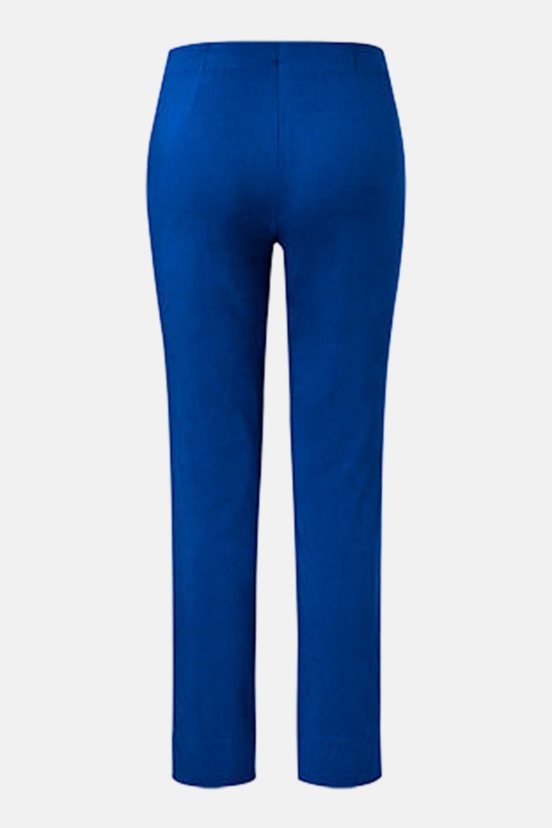Tchibo Women Slim Fit Solid Stretchable Pant, Blue  - Image 3