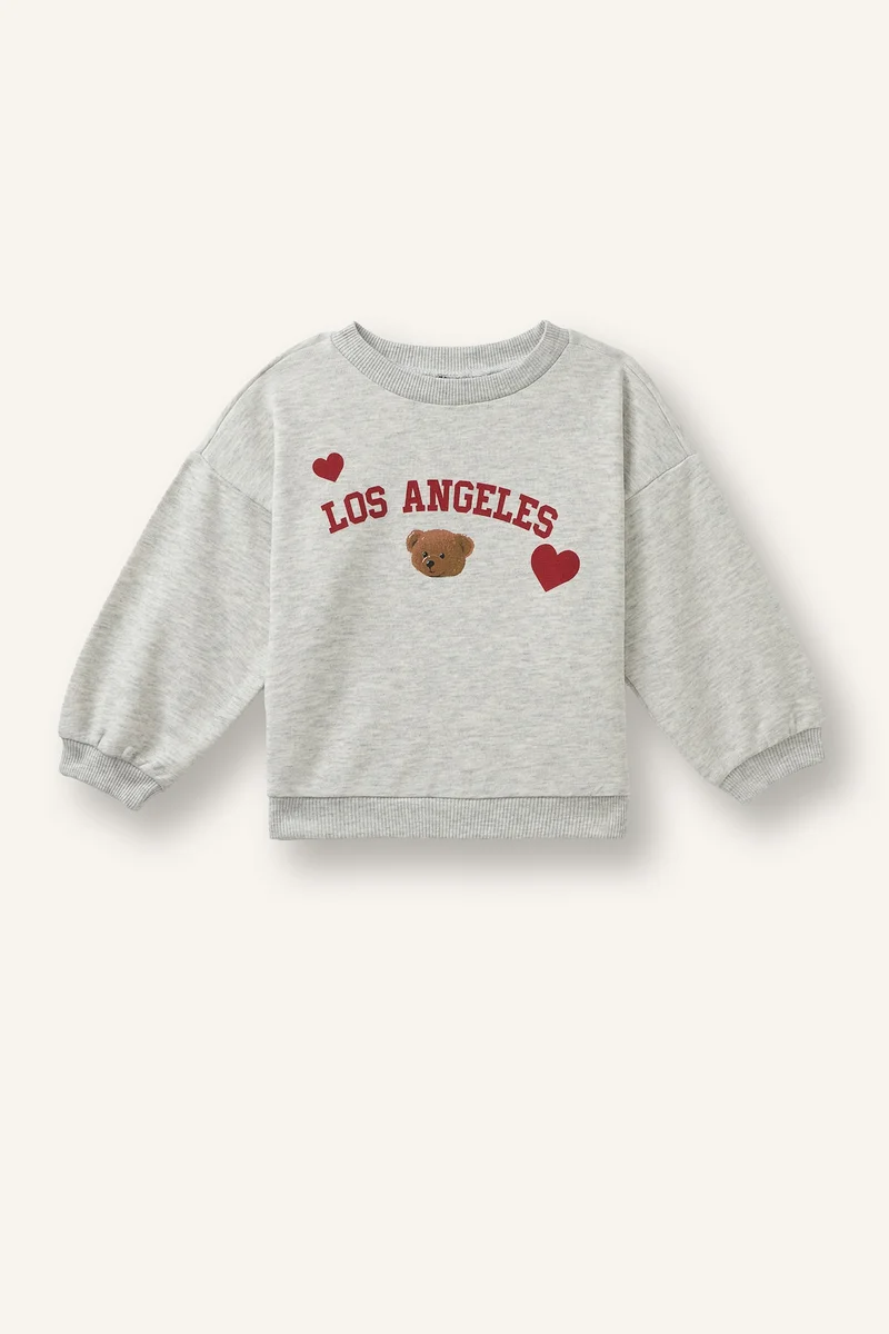 ديفاكتو Baby Girl Regular Fit Thick Fabric Sweatshirt